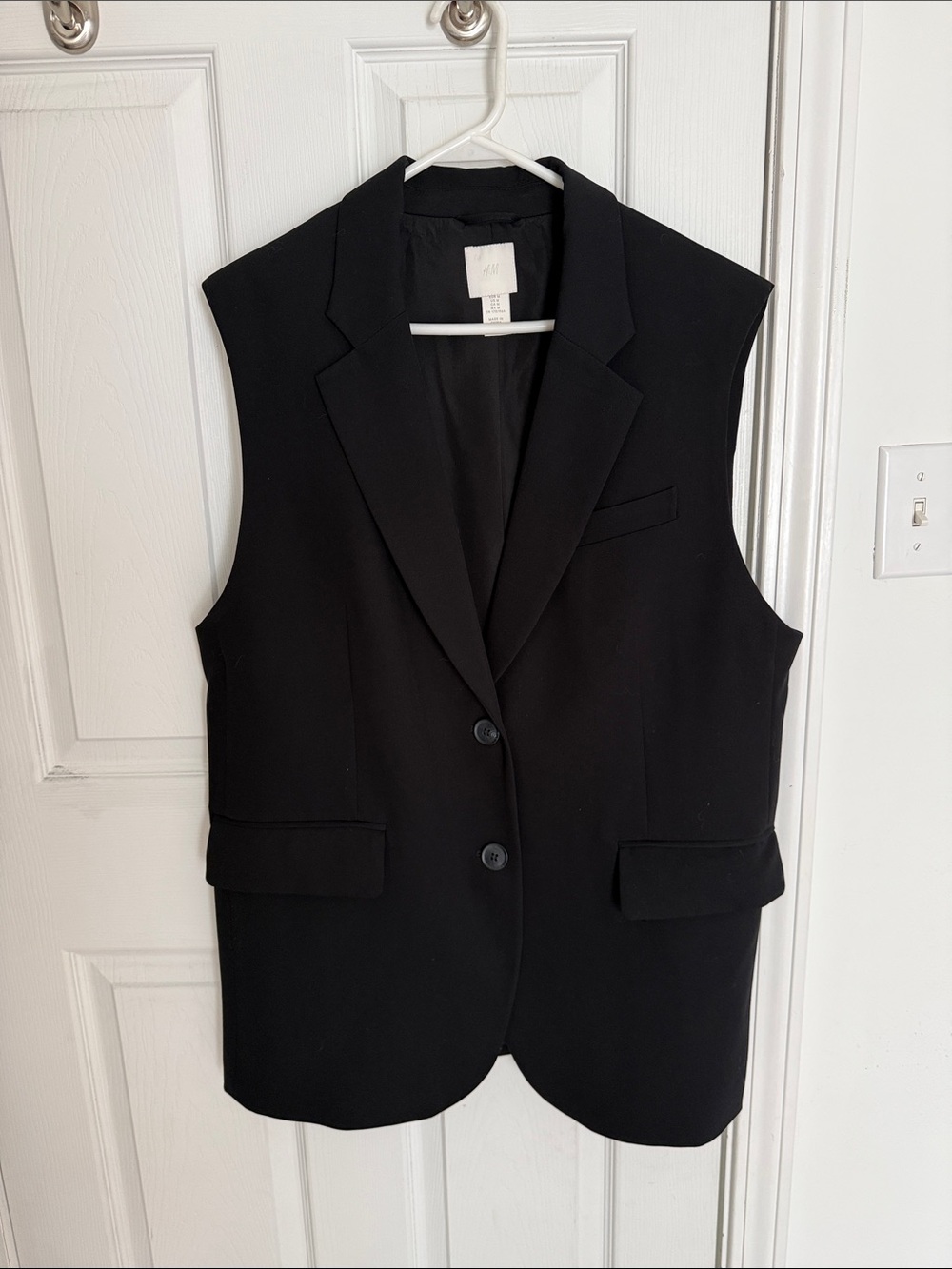*NWOT* H&M Blazer Vest, Black, Sz M